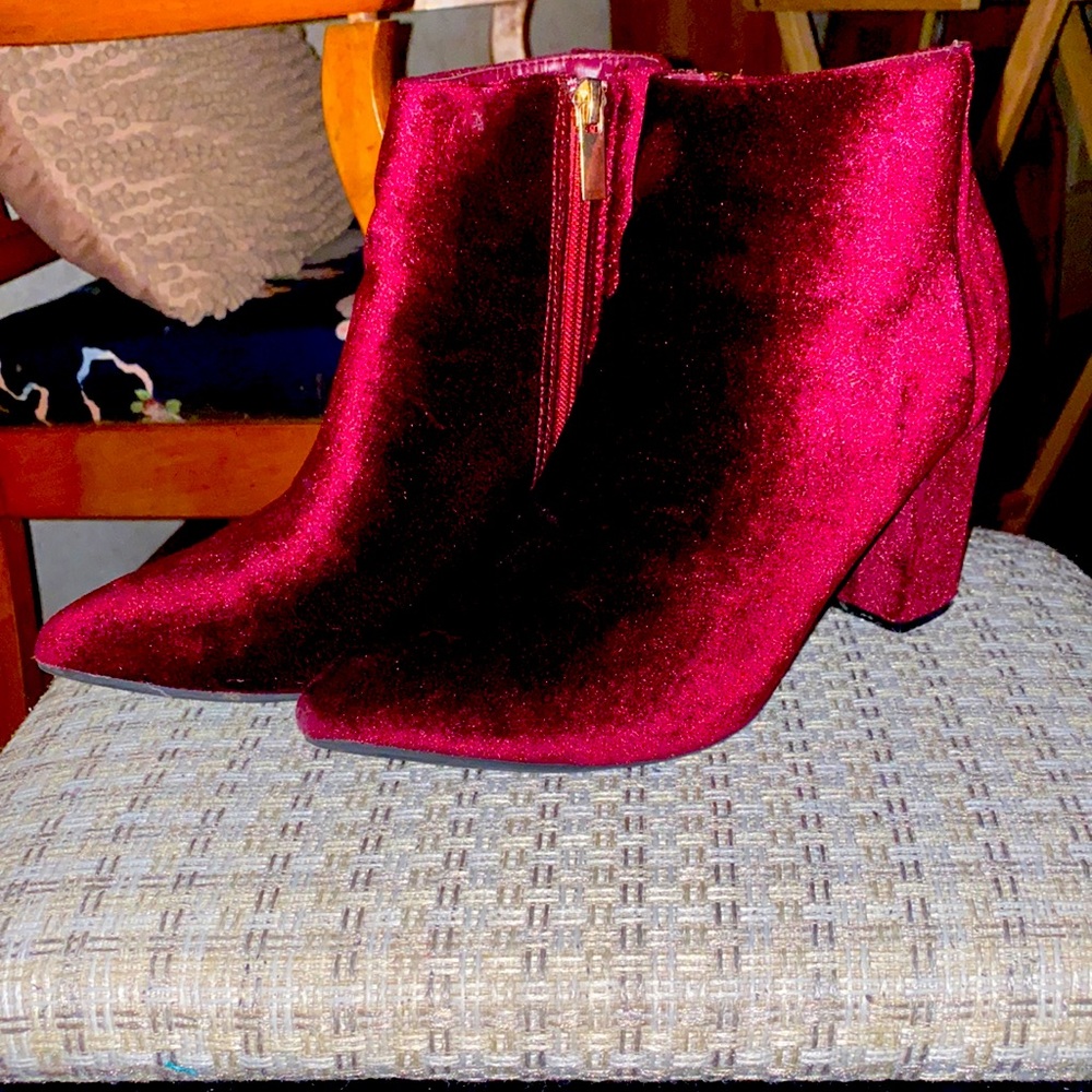 Red Velvet Booties/Heels